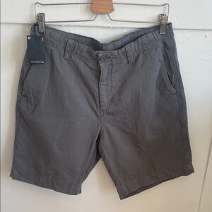 Massimo Dutti Charcoal Flat Front Shorts